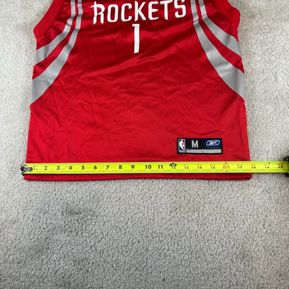 Reebok Basketball Jersey Kids Medium 10-12 Red Houston Rockets McGrady 1 NBA